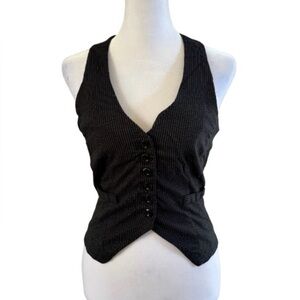 Royalty Black and White Striped Vest